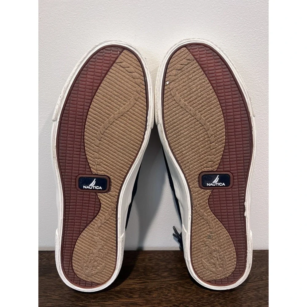 Nautica Deckloom Indigo Denim‎ textile upper Laced Oxford Men's Shoes SIZE 9.5